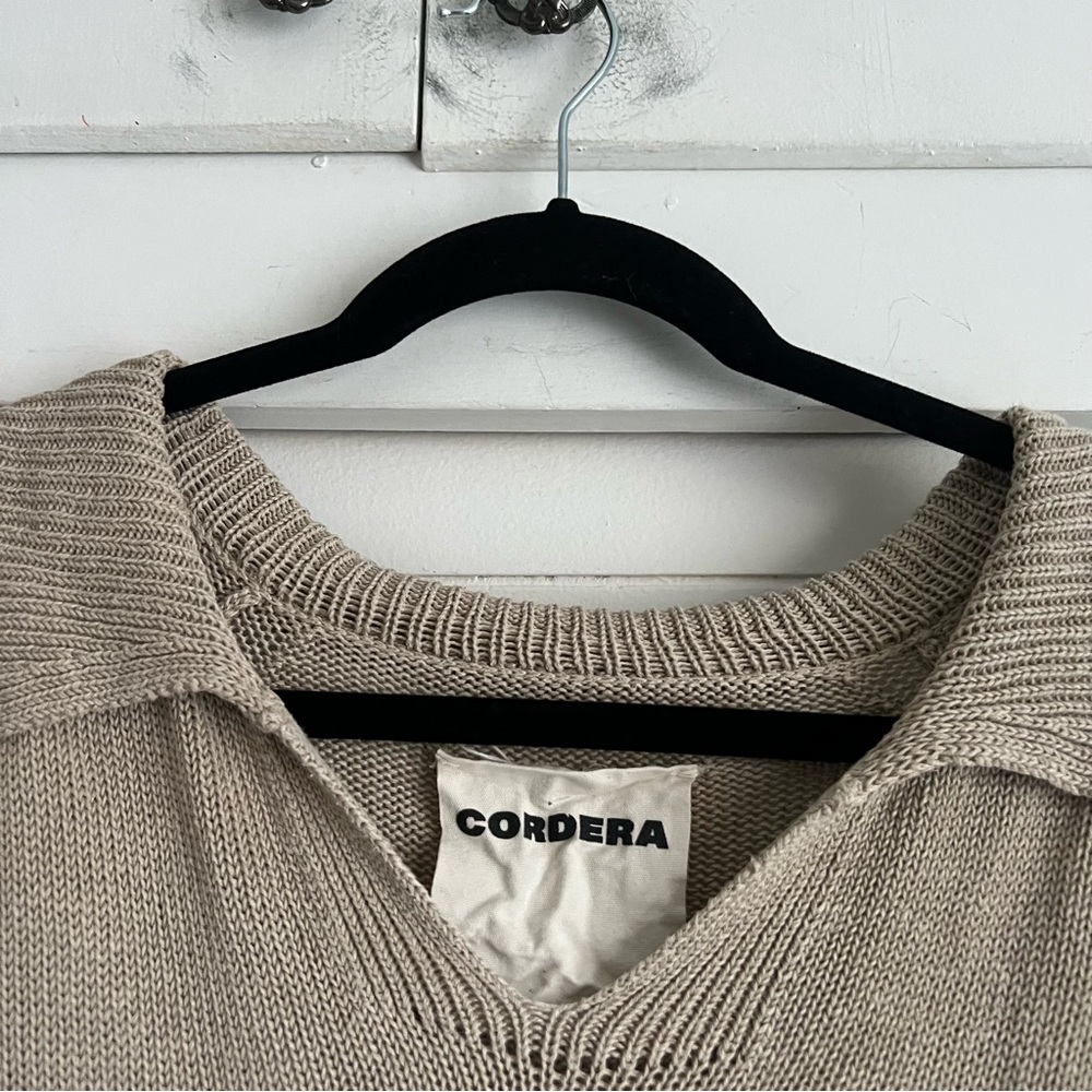 Cordera Linen Polo - Toasted - Picture 3 of 7